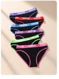 6Pcs/Set Women Cotton Panties Soft Underpants Sexy Black Underwear Girls Briefs Breathable Stretch Panty Female Lingerie XS-L