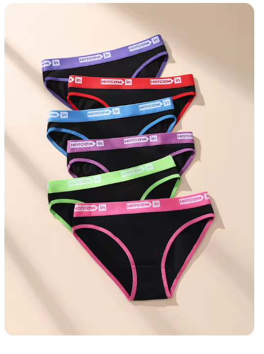 6Pcs/Set Women Cotton Panties Soft Underpants Sexy Black Underwear Girls Briefs Breathable Stretch Panty Female Lingerie XS-L