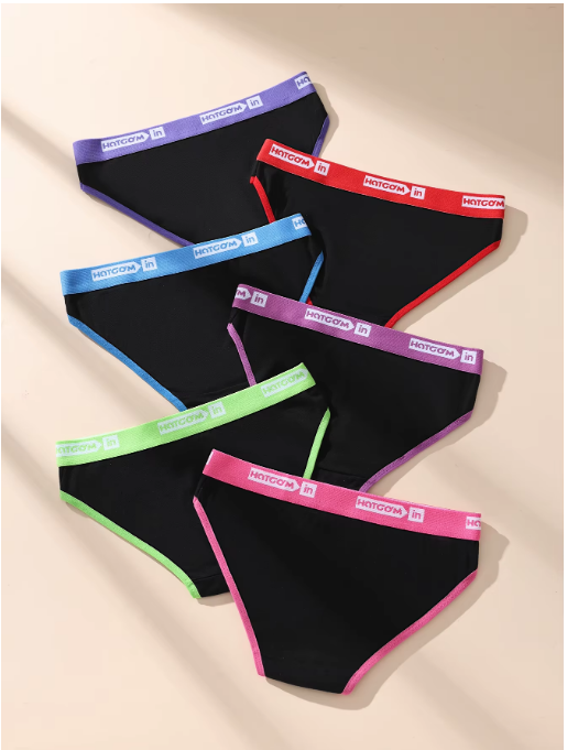 6Pcs/Set Women Cotton Panties Soft Underpants Sexy Black Underwear Girls Briefs Breathable Stretch Panty Female Lingerie XS-L