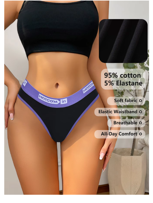 6Pcs/Set Women Cotton Panties Soft Underpants Sexy Black Underwear Girls Briefs Breathable Stretch Panty Female Lingerie XS-L