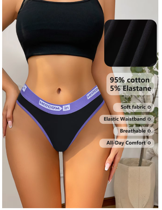 6Pcs/Set Women Cotton Panties Soft Underpants Sexy Black Underwear Girls Briefs Breathable Stretch Panty Female Lingerie XS-L