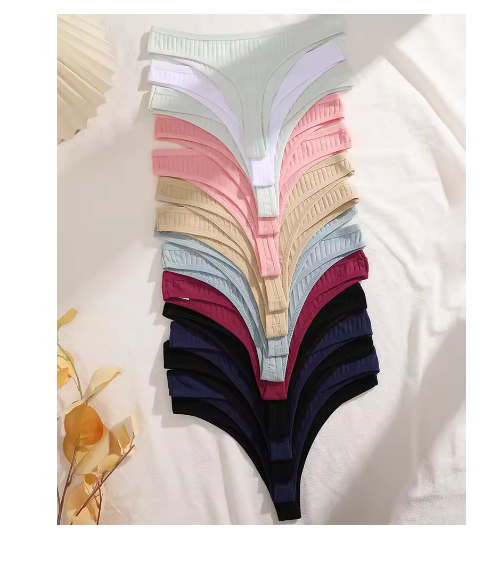 15Pcs Cotton Panties G-String Women Panties Sexy Underwear Female Lingerie Thong Briefs for Woman Solid Color Intimate Pantys