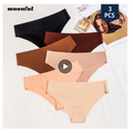 3 Pcs Set Seamless Panties for Women Breathable Low Waist Sexy Underwear Solid Silk Briefs Invisible Seamless Panties Woman
