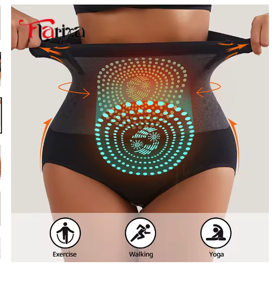 Flarixa Tummy Control Underwear Briefs for Women High Waist Seamless Butt Lifting Panties Sweat Slim Body Shaper Belly Slimmer