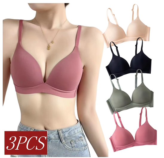 Large Size Seamless Lingerie for Women Thin and Sexy Bra Comfortable Top Up Push-up Anti Sagging Sports Breast Collection Bras
